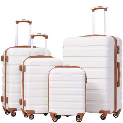 Coolife 4-Piece Lightweight Hardshell Luggage Set