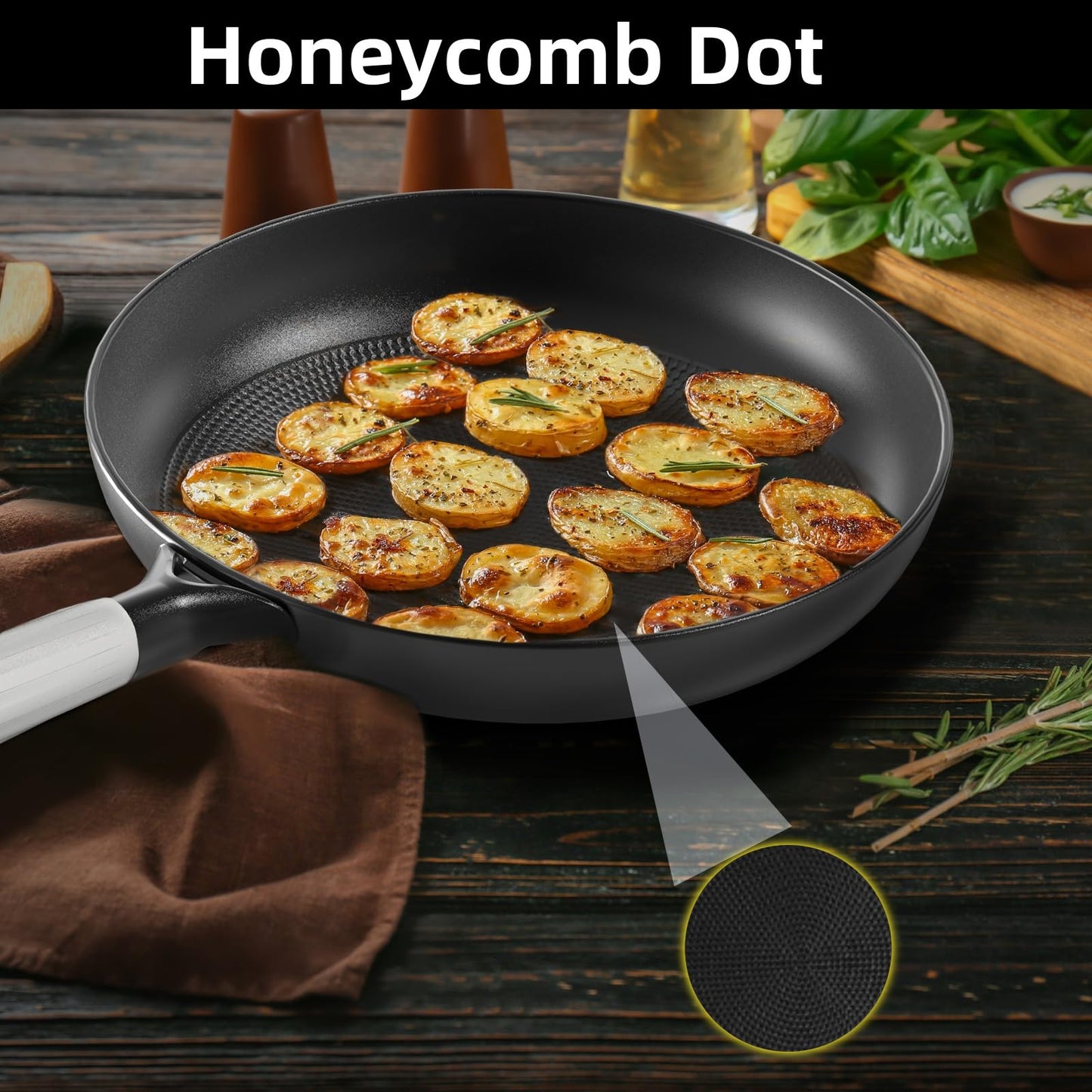 12 Inch Nonstick Frying Pan with Removable Handle