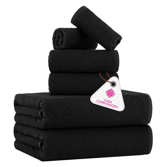 6-Piece CASA COPENHAGEN Cotton Towel Set