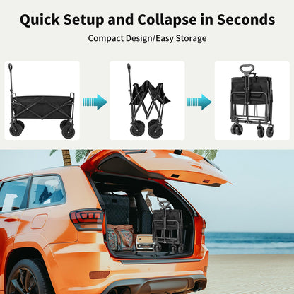 SMUG Folding Beach Wagon with All-Terrain Wheels