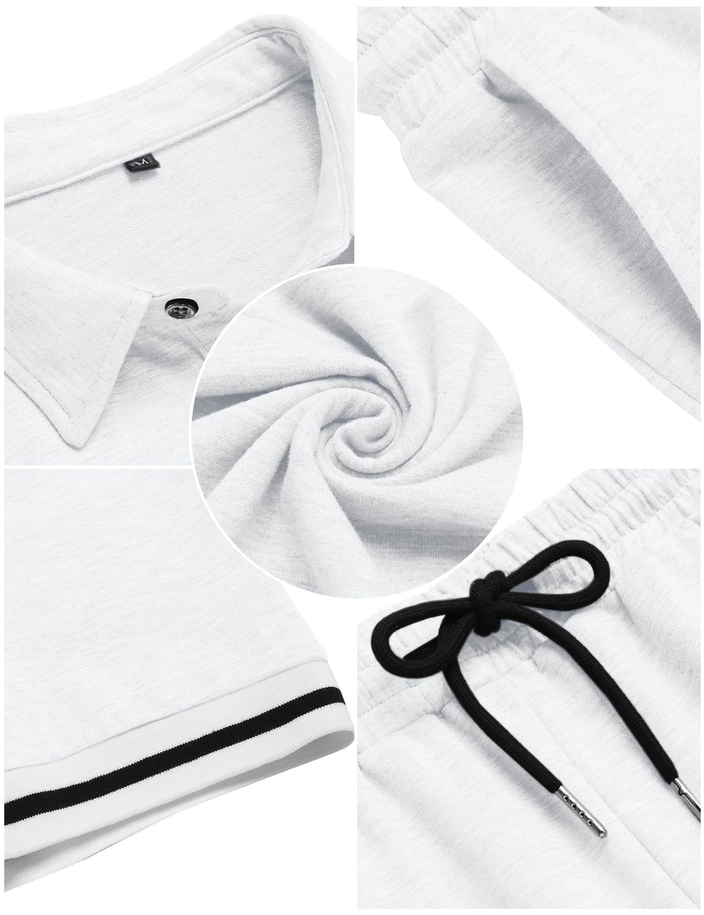 LecGee Men's Polo Shirt and Shorts Set