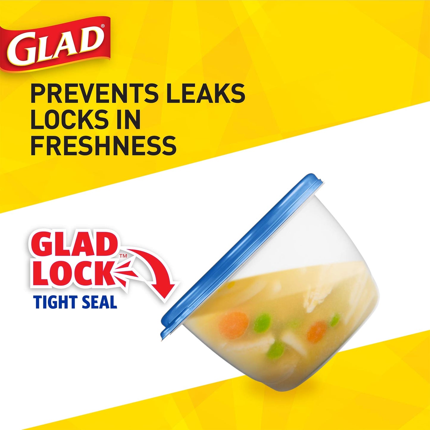 GladWare Food Storage Containers, Lock Tight Seal