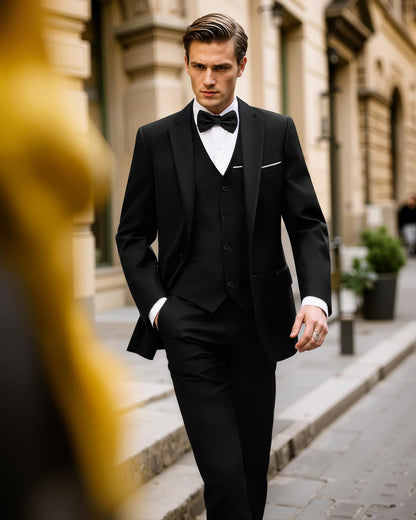 MAGE MALE Men's Slim Fit 3-Piece Suit Set