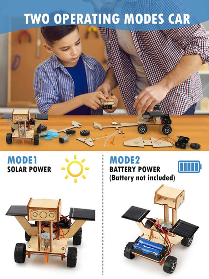 Poraxy 5-in-1 STEM Wooden Car Building Kit