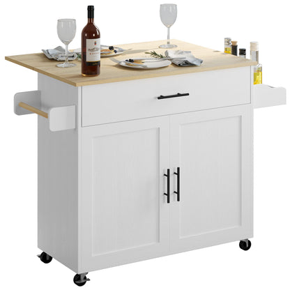 IRONCK Rolling Kitchen Island Cart with Storage