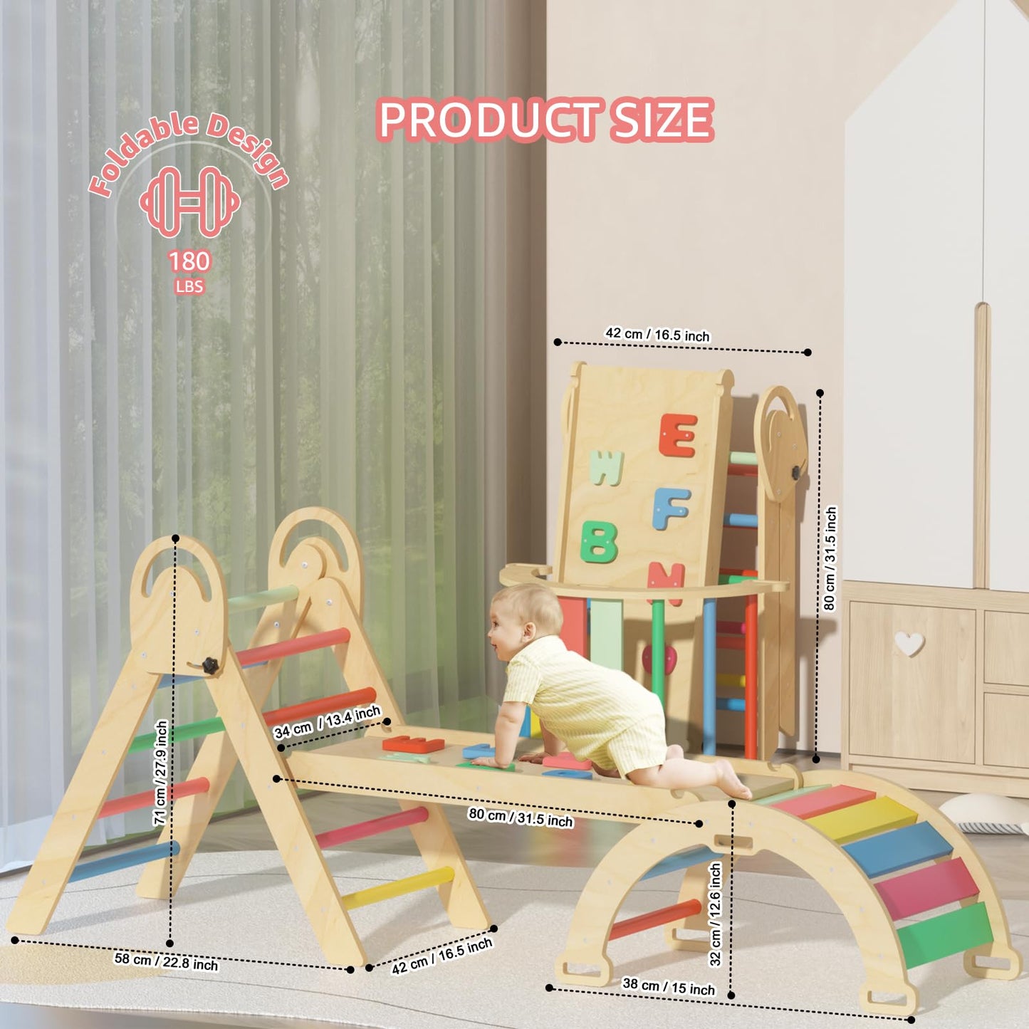 Montessori Climbing Set for Toddlers Ages 1-4