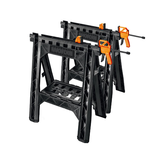 WORX Clamping Sawhorses with Bar Clamps