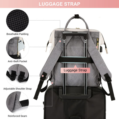 LOVEVOOK Stylish Laptop Backpack with USB Port