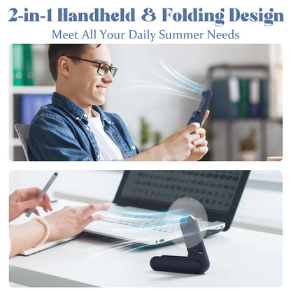 Portable Mini Handheld Fan, USB Rechargeable