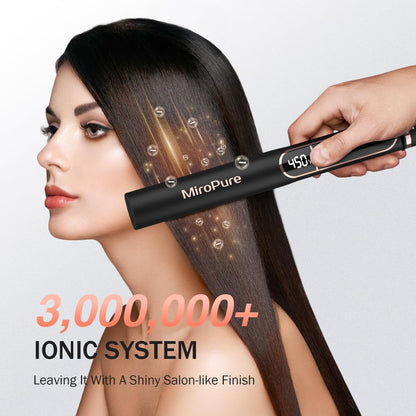 MiroPure 1 Inch Titanium Hair Straightener with Auto Shut-Off