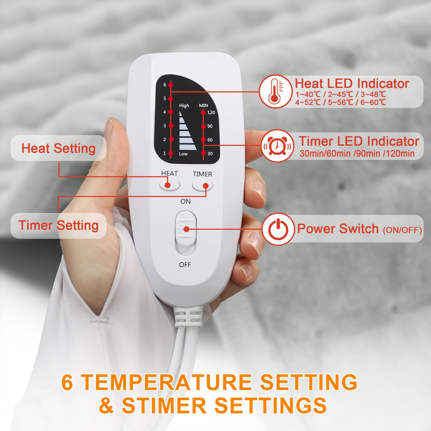 Electric Heating Pad for Back and Neck