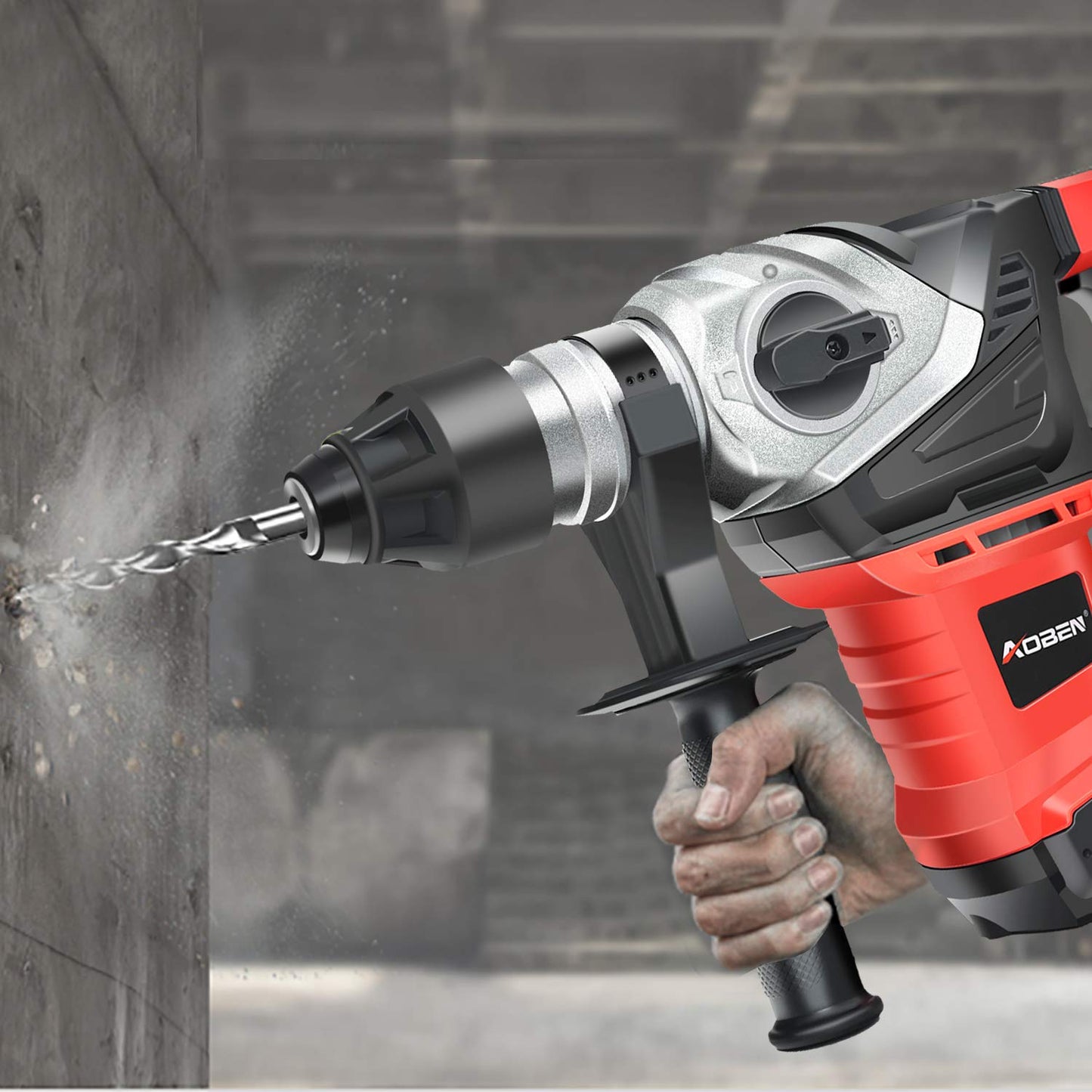 AOBEN 13 Amp Rotary Hammer Drill with Bits