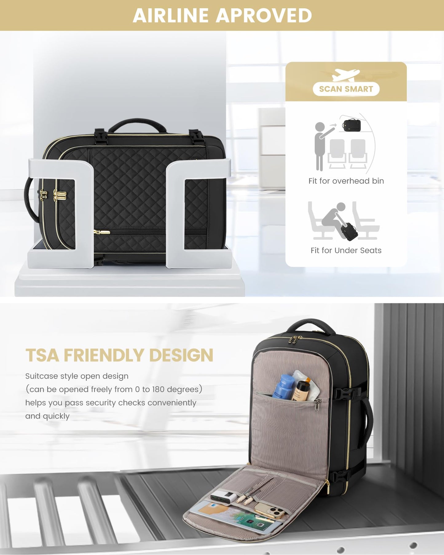 LOVEVOOK Travel Backpack with Packing Cubes
