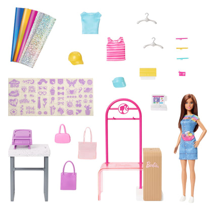 Barbie Boutique Playset with Display Rack & Accessories