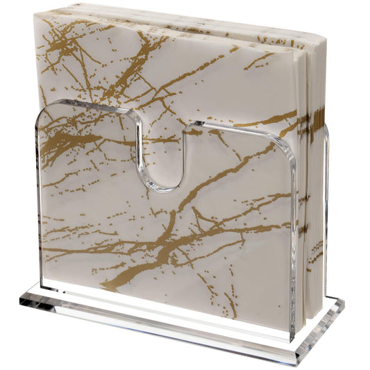 Napkin Holder for Table, Acrylic Napkin Holder for Paper Napkins, Standing Napkin dispenser, Clear Napkin Holders for kitchen Dining Decor