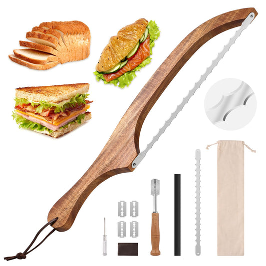Mooues Double Serrated Bread Knife Set
