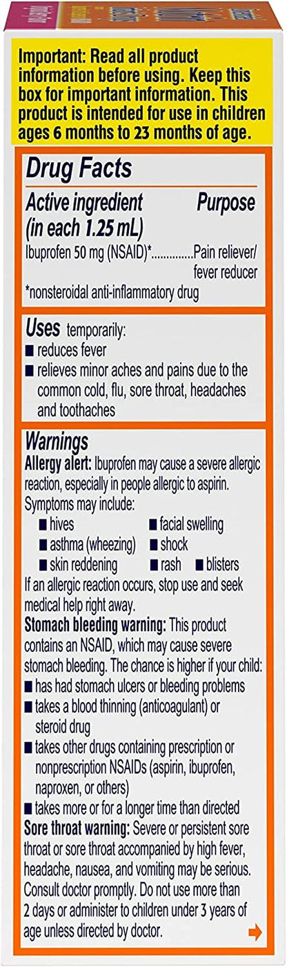 Motrin Infant Ibuprofen Drops, Berry Flavor, 2-Pack