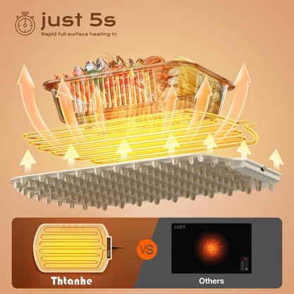 Portable Food Warming Tray with 4 Temperature Settings