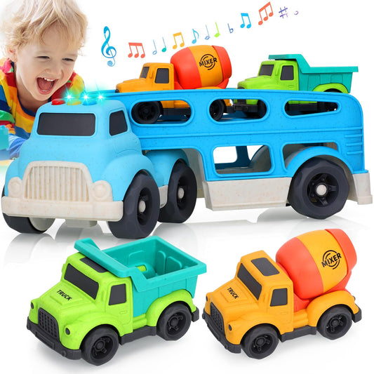 Wheat Straw Toy Cars for Toddlers 2-4