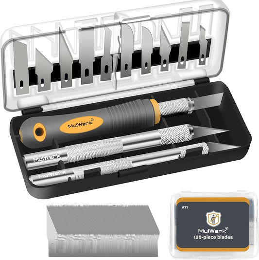 136-Piece Precision Hobby Knife Set by MULWARK