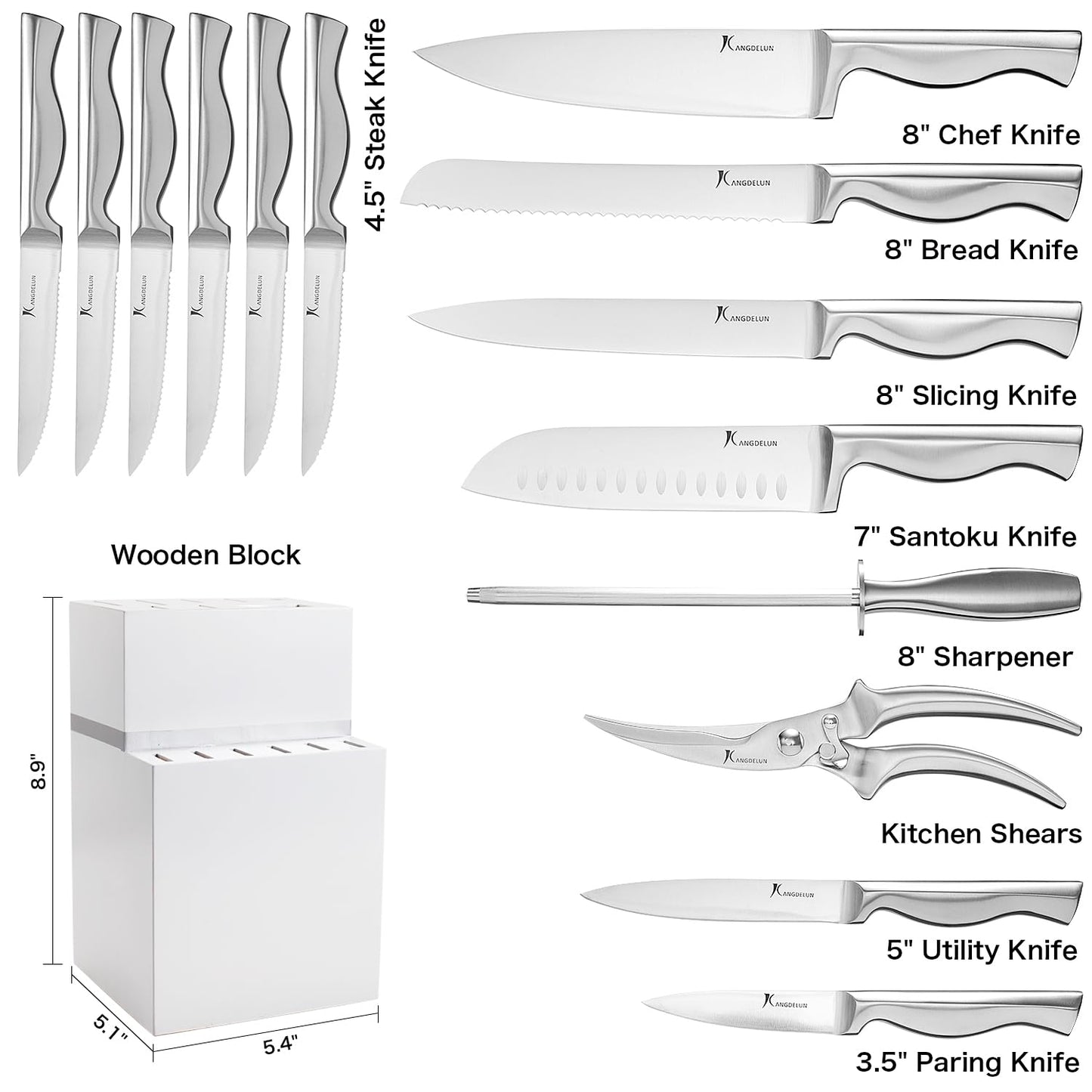 15-Piece Ultra Sharp Kitchen Knife Set