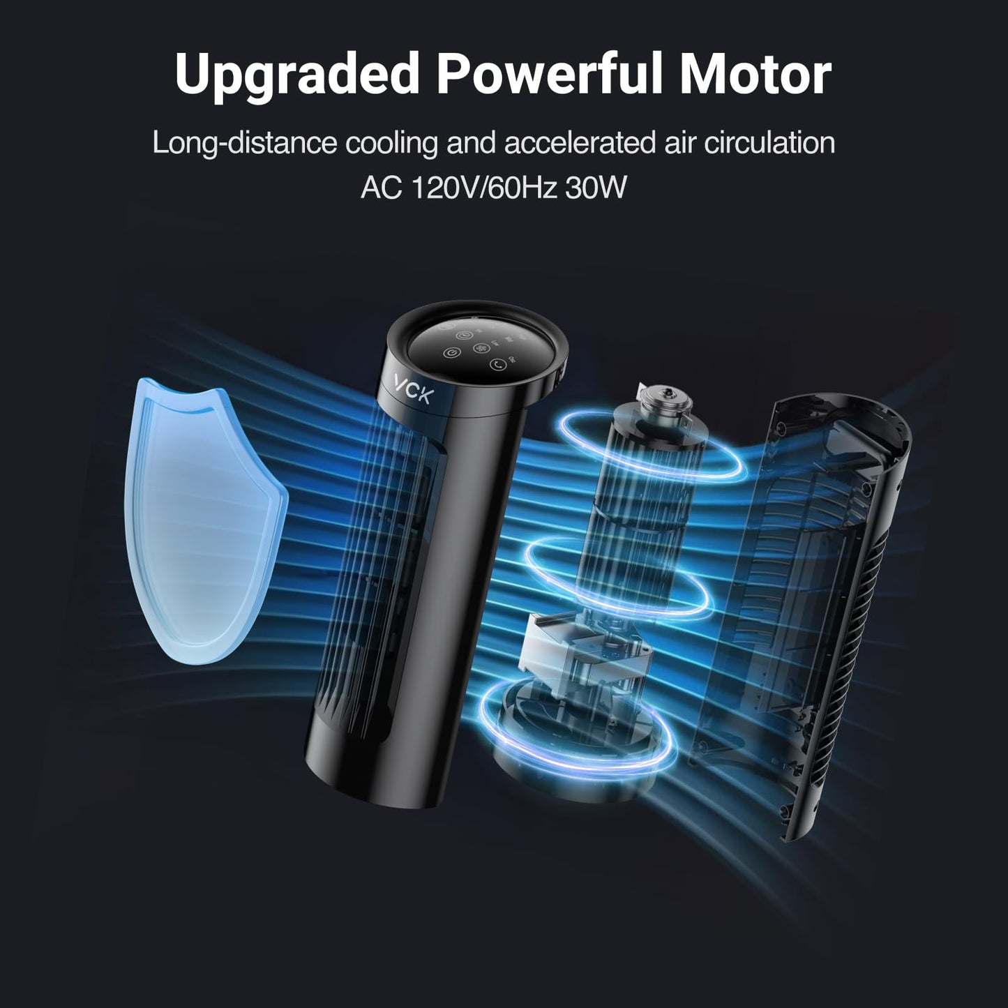 VCK 13" Bladeless Oscillating Tower Fan