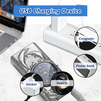USB Rechargeable Windproof Plasma Lighter TIKIUKI