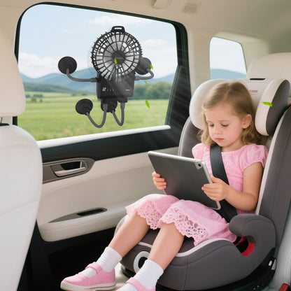 Portable Rechargeable Hands-Free Fan by Simfree