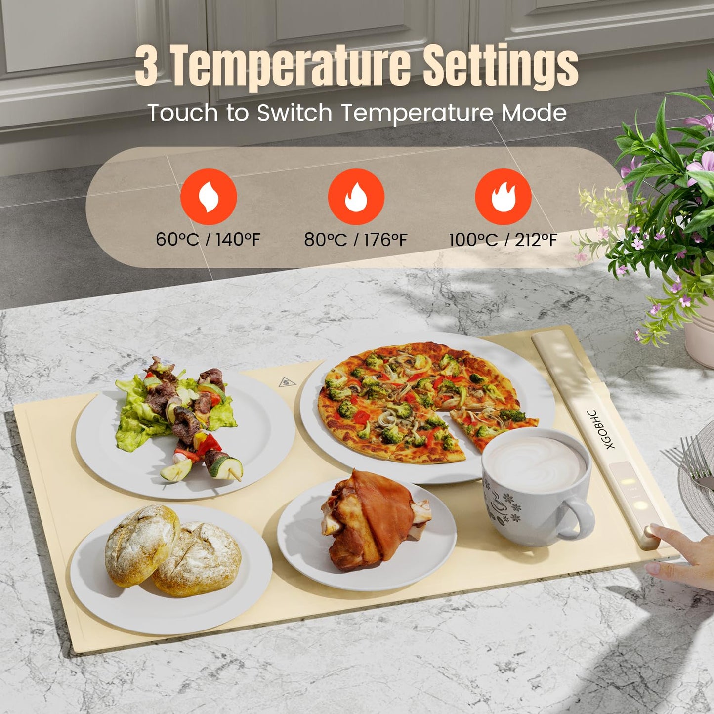 Electric Food Warming Mat with Temperature Control