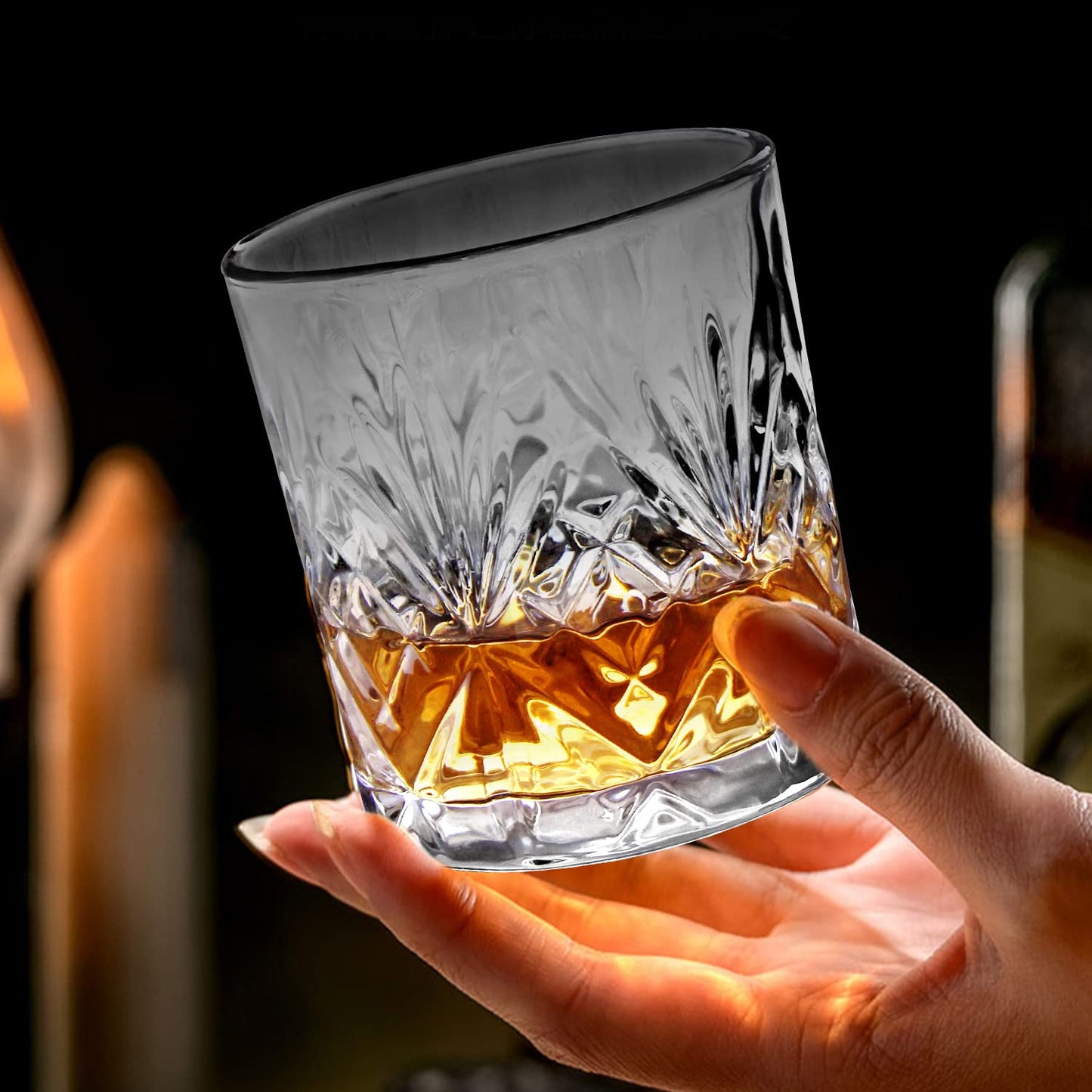 Set of 4 Old Fashioned Whiskey Glasses