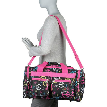 Rockland Black Duffel Bag - 18.5" x 10.5" x 8.5"