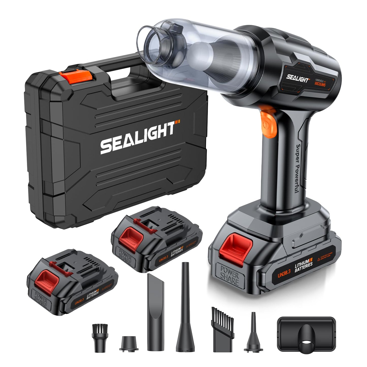 SEALIGHT Cordless Car Vacuum with Dual Batteries
