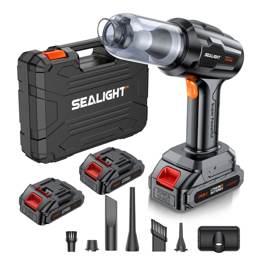 SEALIGHT Cordless Car Vacuum with Dual Batteries
