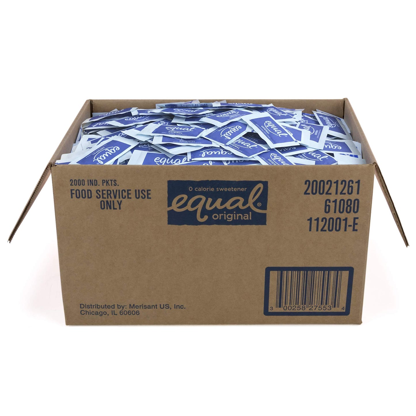 Equal Zero Calorie Sweetener Packets, 2000 Ct