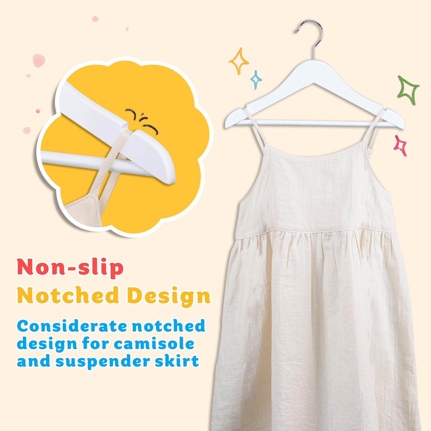 Kids Hangers 20-Pack with 360° Swivel Hooks