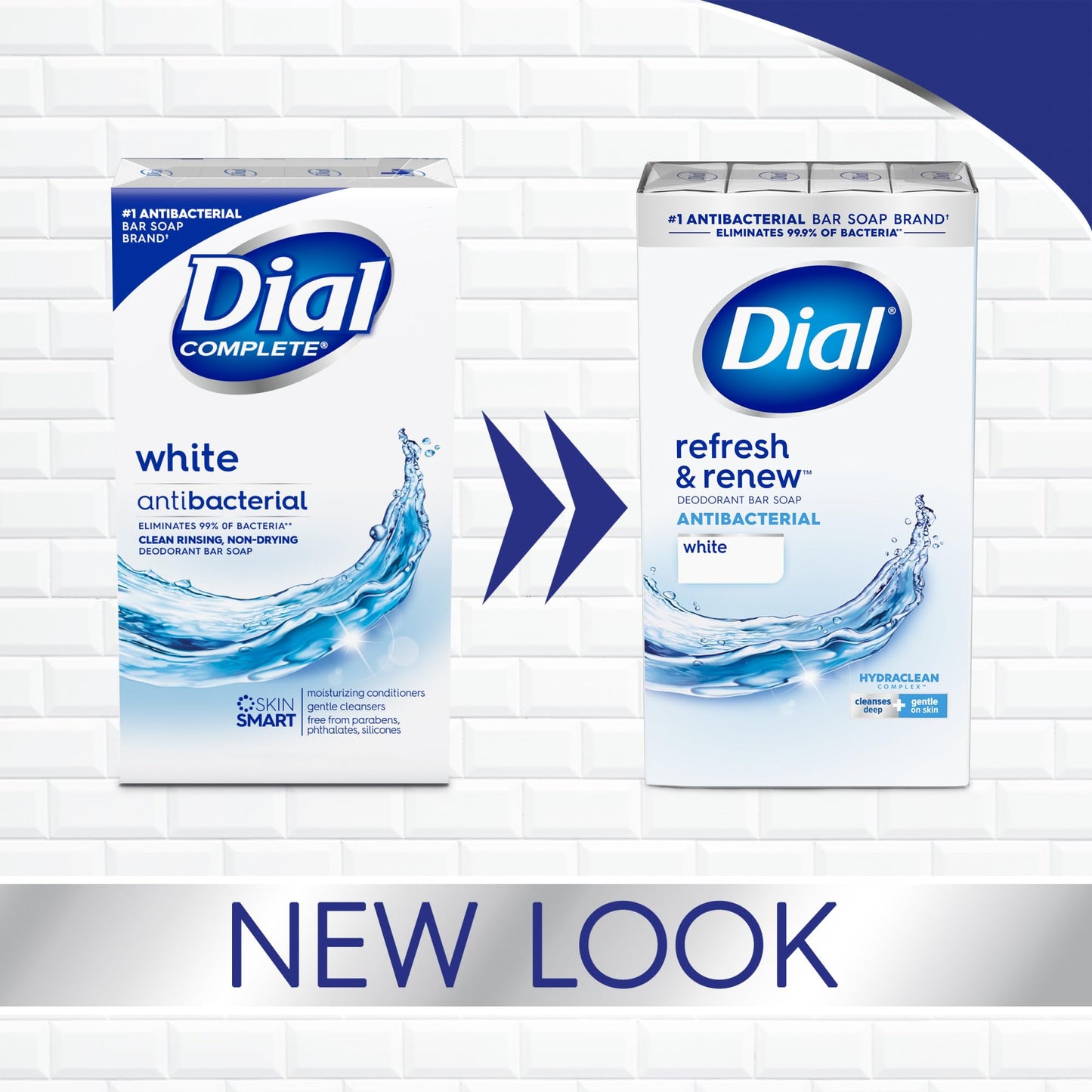 32 Bars Dial Antibacterial Bar Soap, Refresh & Renew
