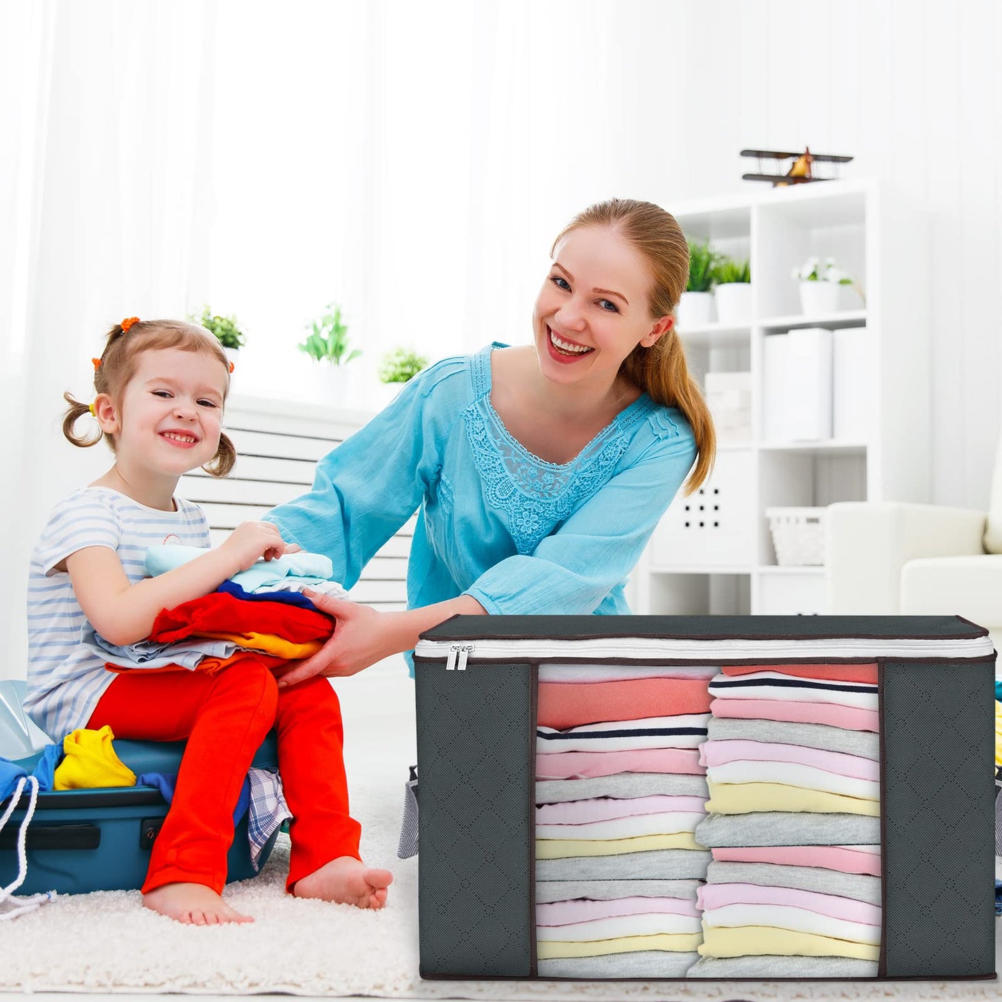 90 L Storage Bags, 6 Pack Organizers