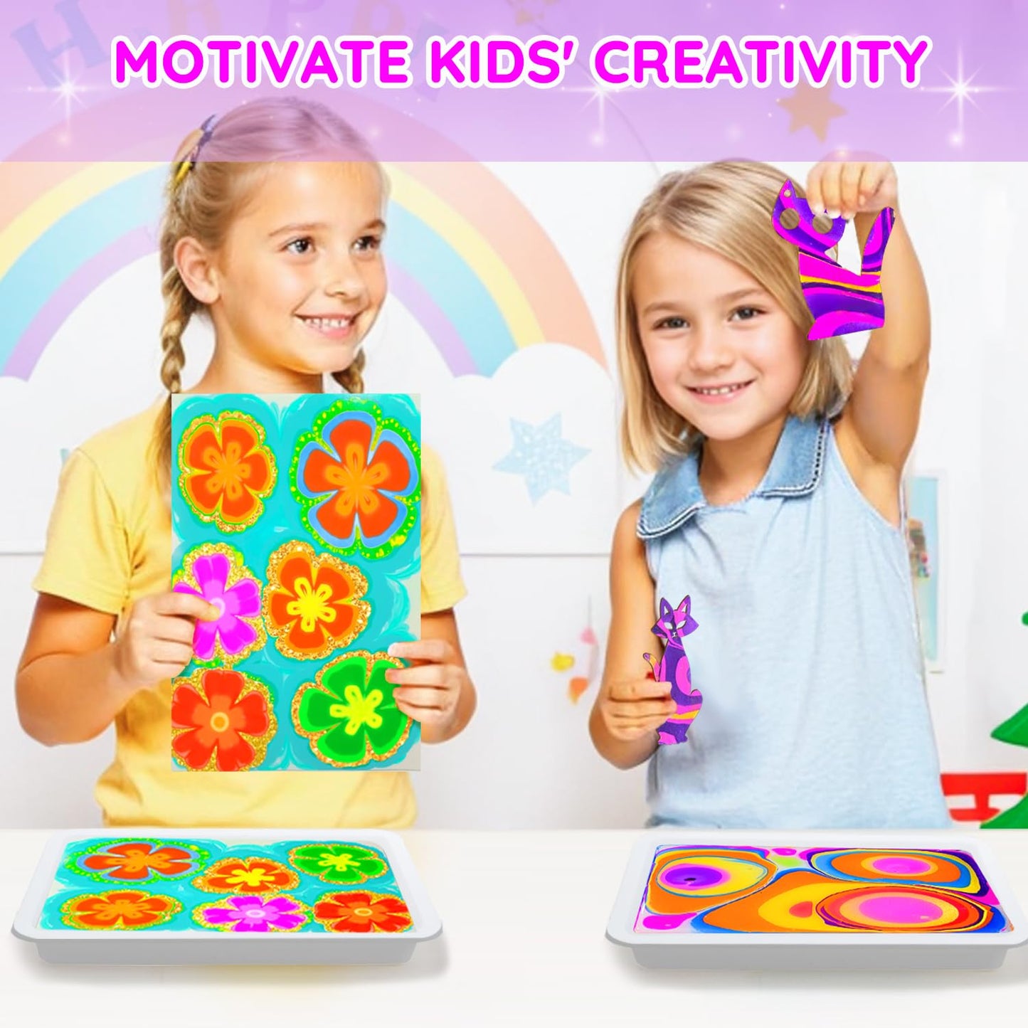 Marbling Paint Art Kit for Kids by MOMUSE