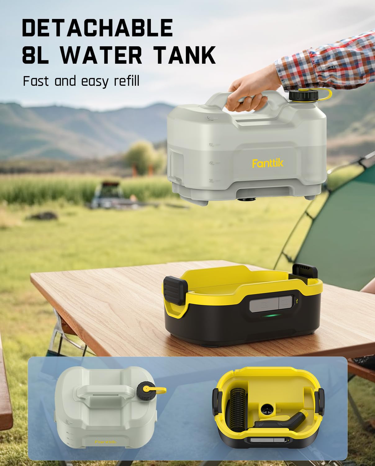 Portable Electric Sprayer by Fanttik, 2.1Gal Tank