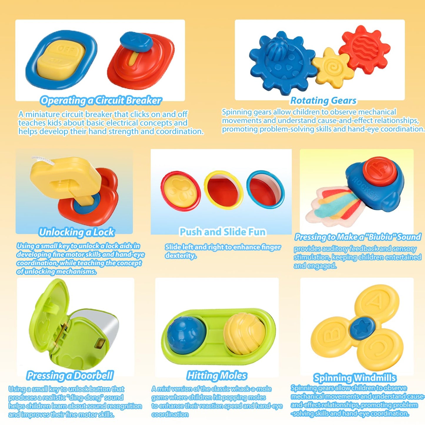 Montessori Busy Board Toy for Toddlers