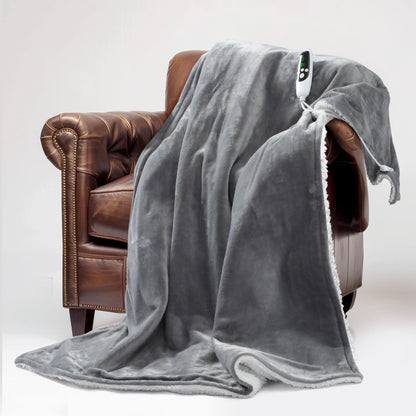 Heated Sherpa Electric Blanket Throw, 50x60 in.