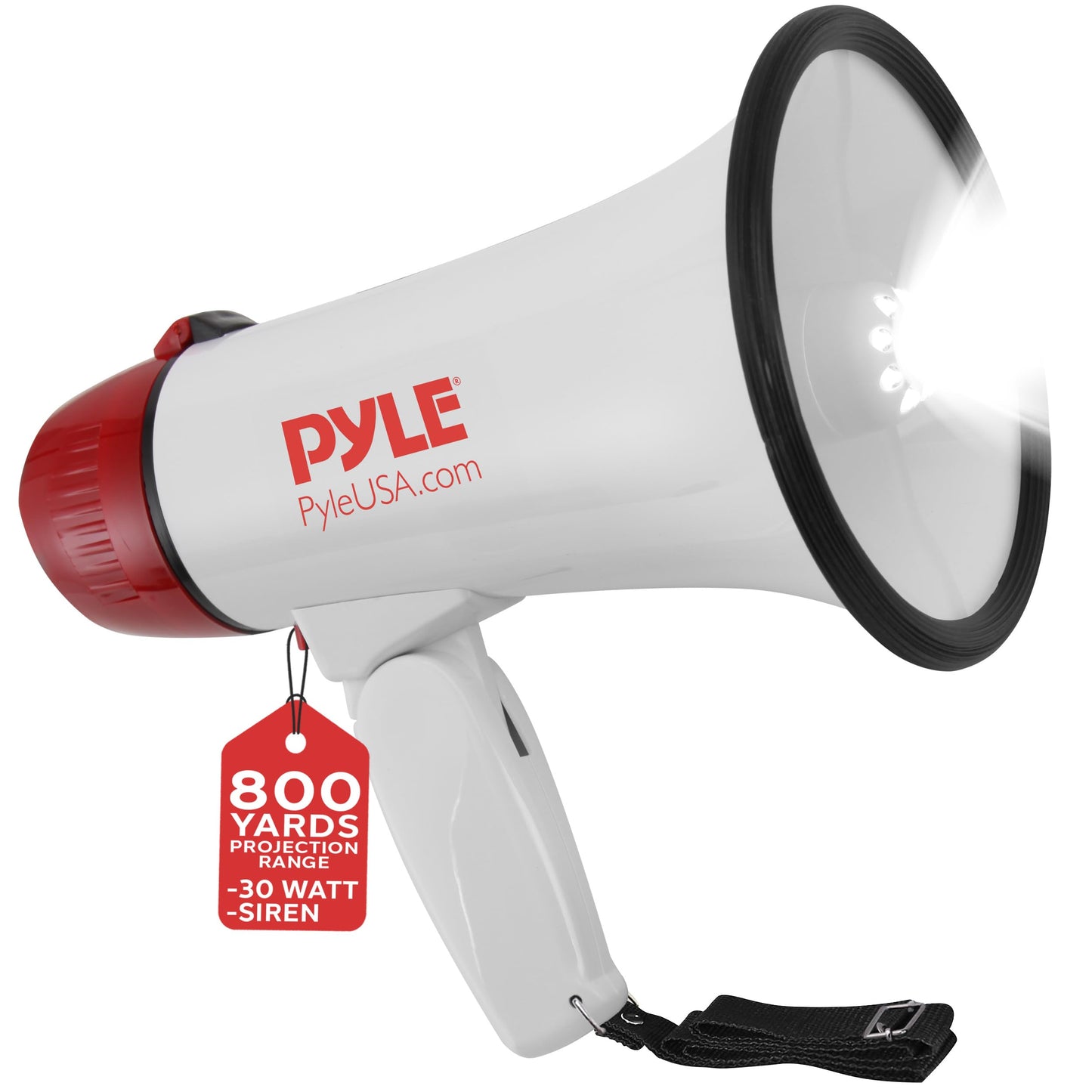 Pyle 30W Megaphone Speaker with Siren & Lights