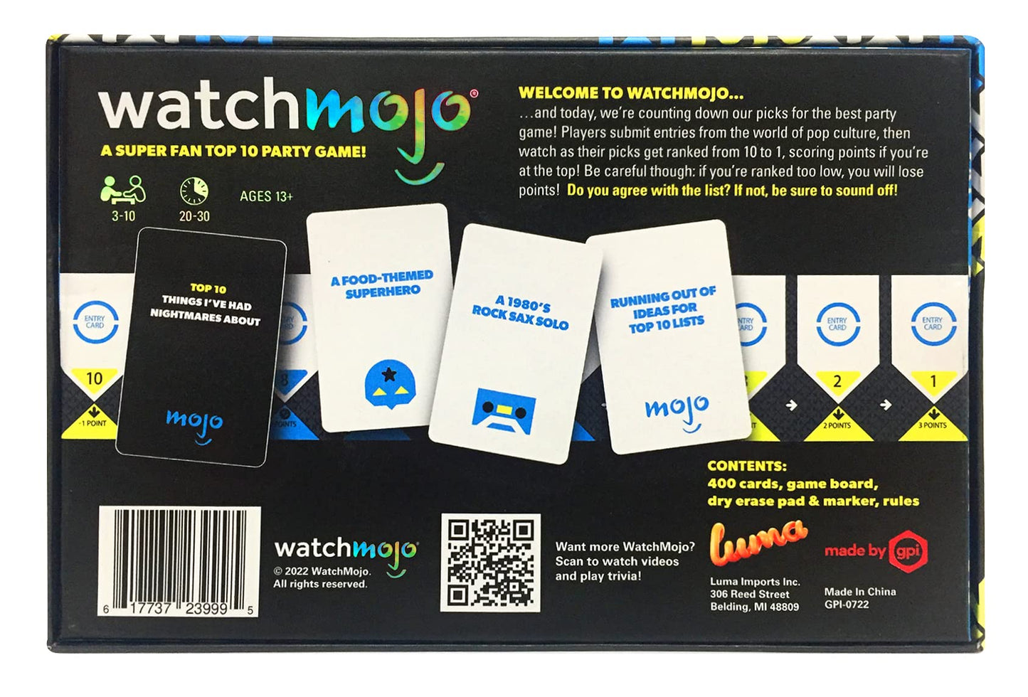 Top 10 Party Game with 400 Cards