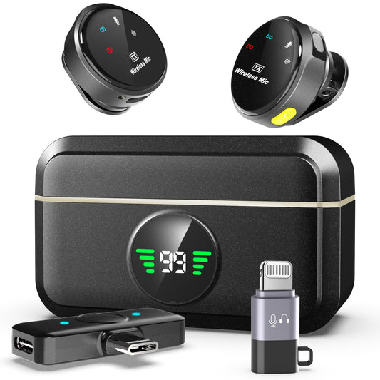 2 Pack Wireless Bluetooth Microphones for iPhone