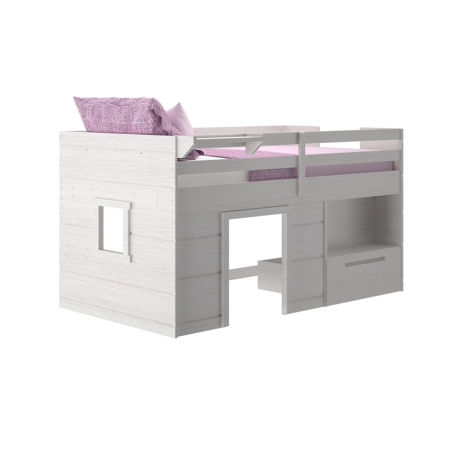 Max & Lily Twin Loft Bed with Storage Drawer