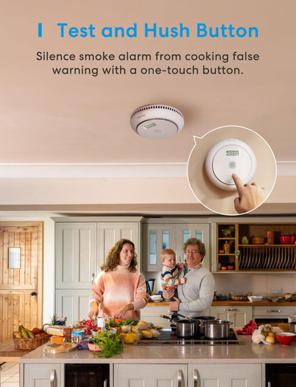 Meross Combination Smoke Carbon Monoxide Alarm Detector