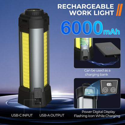 2000 Lumen Rechargeable Camping Light with Stand
