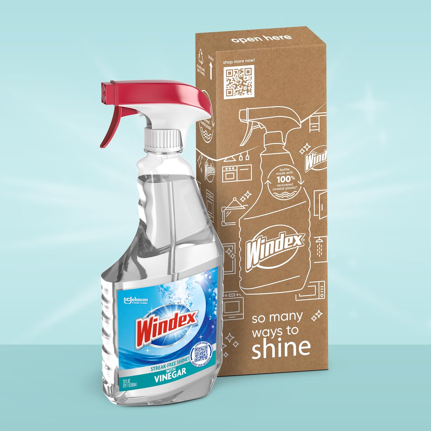Windex Vinegar Glass Cleaner Spray, 23 Fl Oz