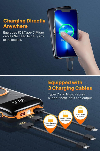 40000mAh Fast Charger Power Bank with Flashlight