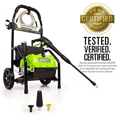 Greenworks PW-1800 1800 PSI 1.1 GPM Electric Pressure Washer